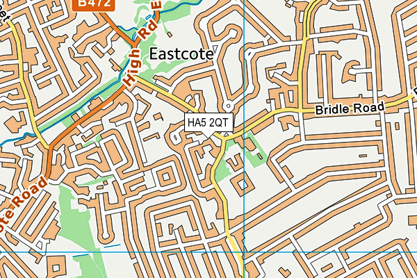 HA5 2QT map - OS VectorMap District (Ordnance Survey)