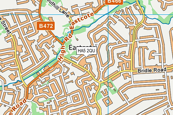 HA5 2QU map - OS VectorMap District (Ordnance Survey)