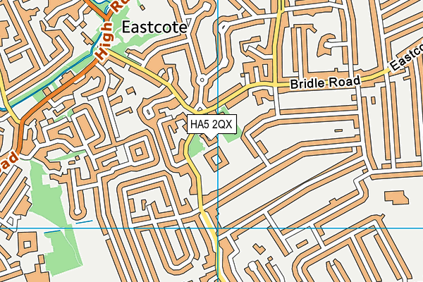 HA5 2QX map - OS VectorMap District (Ordnance Survey)