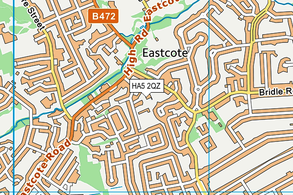HA5 2QZ map - OS VectorMap District (Ordnance Survey)