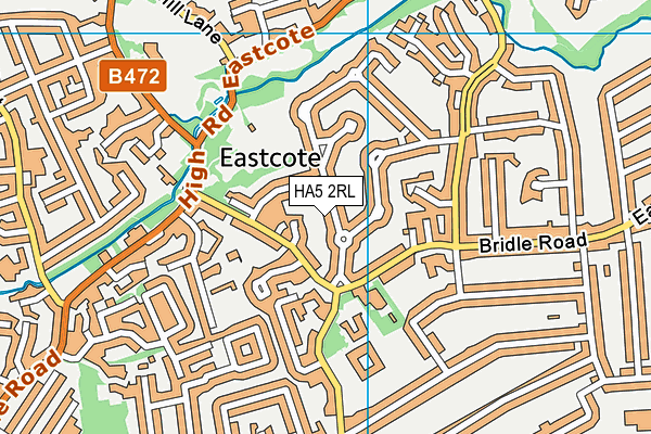 HA5 2RL map - OS VectorMap District (Ordnance Survey)