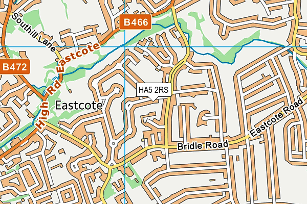 HA5 2RS map - OS VectorMap District (Ordnance Survey)