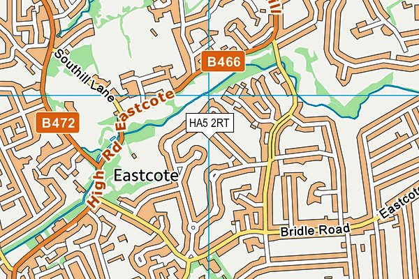 HA5 2RT map - OS VectorMap District (Ordnance Survey)