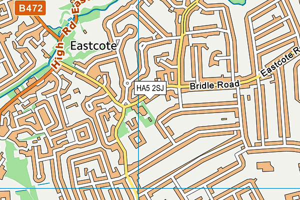 HA5 2SJ map - OS VectorMap District (Ordnance Survey)