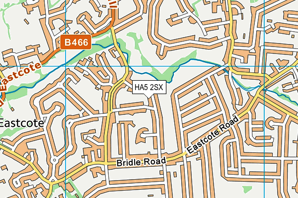 HA5 2SX map - OS VectorMap District (Ordnance Survey)