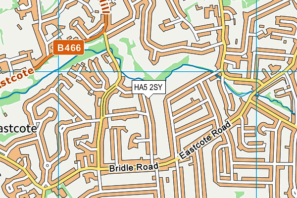 HA5 2SY map - OS VectorMap District (Ordnance Survey)