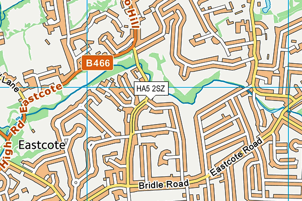 HA5 2SZ map - OS VectorMap District (Ordnance Survey)