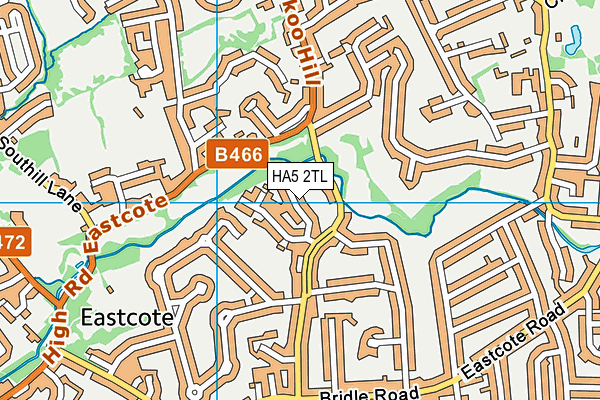 HA5 2TL map - OS VectorMap District (Ordnance Survey)