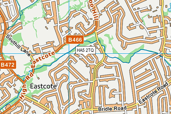 HA5 2TQ map - OS VectorMap District (Ordnance Survey)