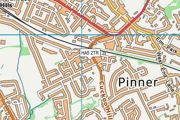 HA5 2TR map - OS VectorMap District (Ordnance Survey)