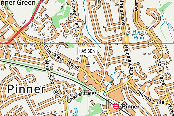 HA5 3EN map - OS VectorMap District (Ordnance Survey)