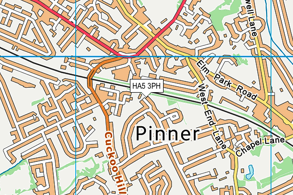 HA5 3PH map - OS VectorMap District (Ordnance Survey)