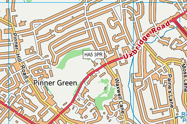 HA5 3PR map - OS VectorMap District (Ordnance Survey)