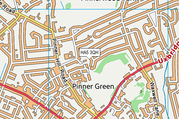 HA5 3QH map - OS VectorMap District (Ordnance Survey)