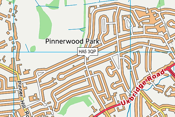 HA5 3QP map - OS VectorMap District (Ordnance Survey)