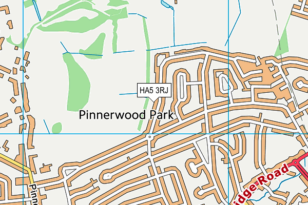 HA5 3RJ map - OS VectorMap District (Ordnance Survey)