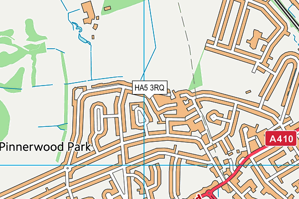 HA5 3RQ map - OS VectorMap District (Ordnance Survey)