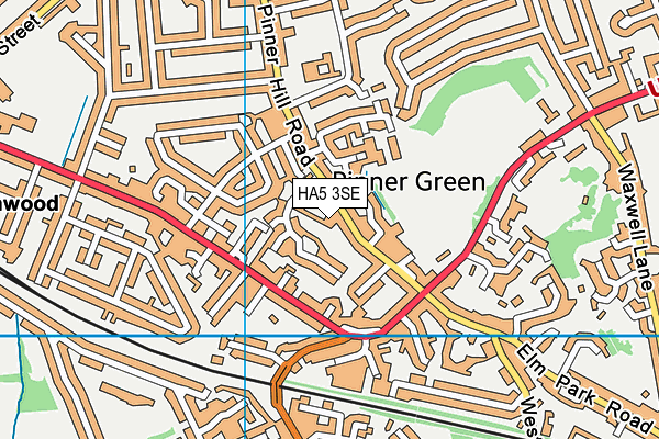HA5 3SE map - OS VectorMap District (Ordnance Survey)