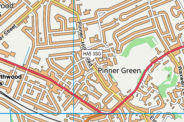 HA5 3SG map - OS VectorMap District (Ordnance Survey)