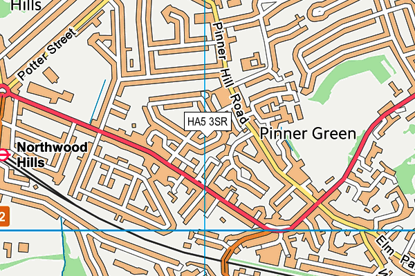 HA5 3SR map - OS VectorMap District (Ordnance Survey)