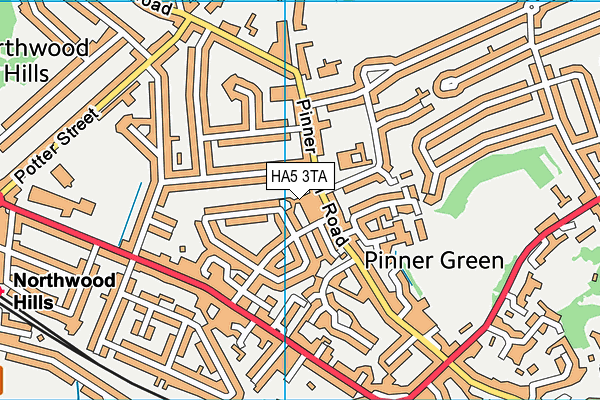 HA5 3TA map - OS VectorMap District (Ordnance Survey)