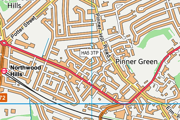 HA5 3TP map - OS VectorMap District (Ordnance Survey)