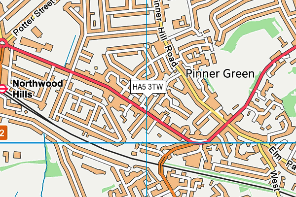 HA5 3TW map - OS VectorMap District (Ordnance Survey)