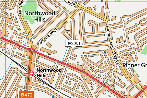 HA5 3UT map - OS VectorMap District (Ordnance Survey)