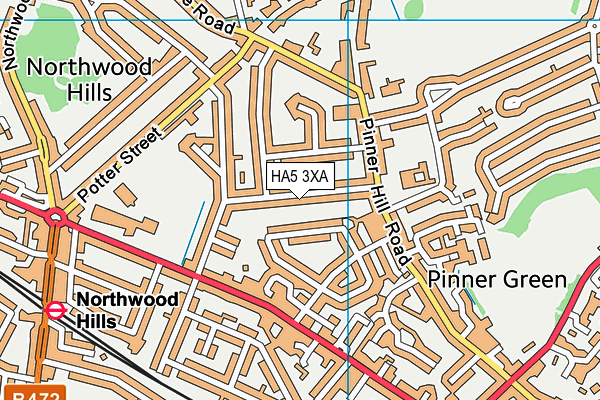 HA5 3XA map - OS VectorMap District (Ordnance Survey)