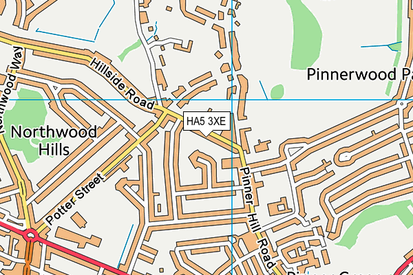 HA5 3XE map - OS VectorMap District (Ordnance Survey)