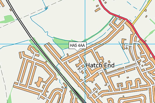 HA5 4AA map - OS VectorMap District (Ordnance Survey)