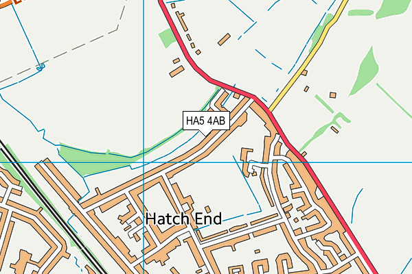 HA5 4AB map - OS VectorMap District (Ordnance Survey)