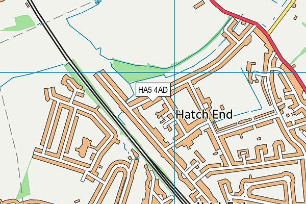 HA5 4AD map - OS VectorMap District (Ordnance Survey)