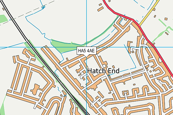 HA5 4AE map - OS VectorMap District (Ordnance Survey)
