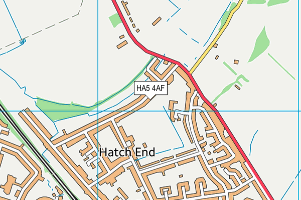 HA5 4AF map - OS VectorMap District (Ordnance Survey)