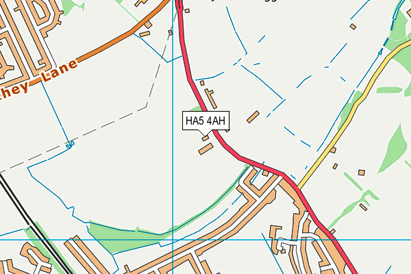 HA5 4AH map - OS VectorMap District (Ordnance Survey)