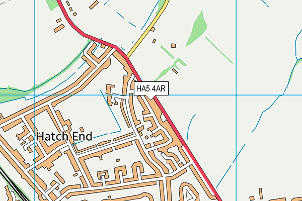 HA5 4AR map - OS VectorMap District (Ordnance Survey)
