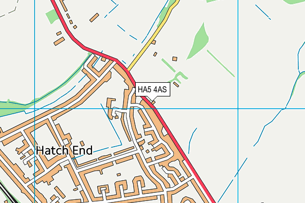 HA5 4AS map - OS VectorMap District (Ordnance Survey)