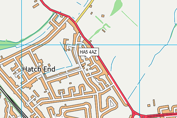 HA5 4AZ map - OS VectorMap District (Ordnance Survey)