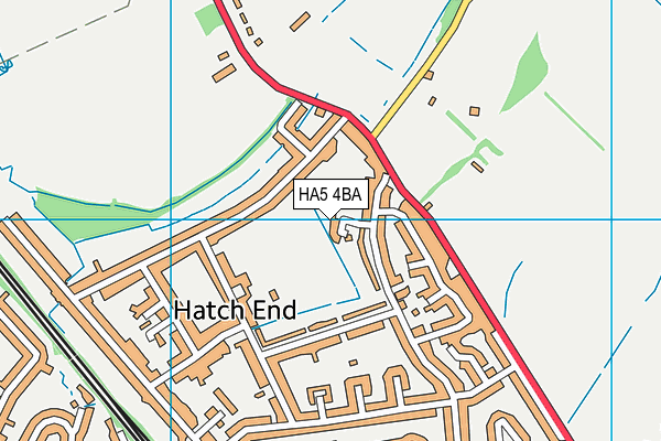 HA5 4BA map - OS VectorMap District (Ordnance Survey)