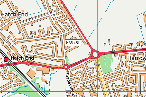 HA5 4BL map - OS VectorMap District (Ordnance Survey)