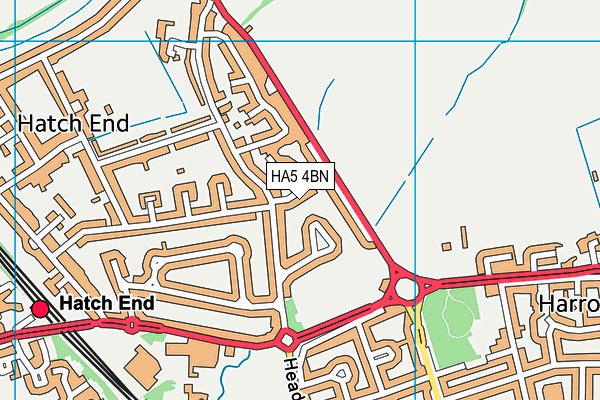 HA5 4BN map - OS VectorMap District (Ordnance Survey)