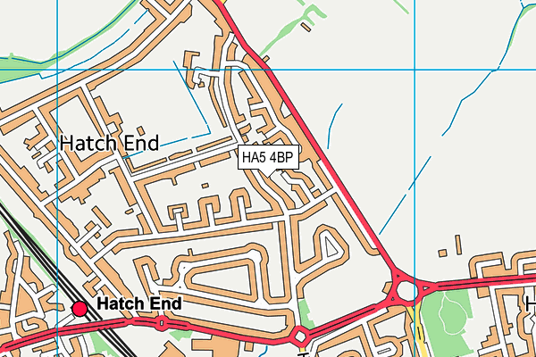 HA5 4BP map - OS VectorMap District (Ordnance Survey)