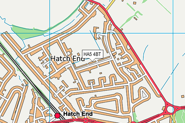 HA5 4BT map - OS VectorMap District (Ordnance Survey)