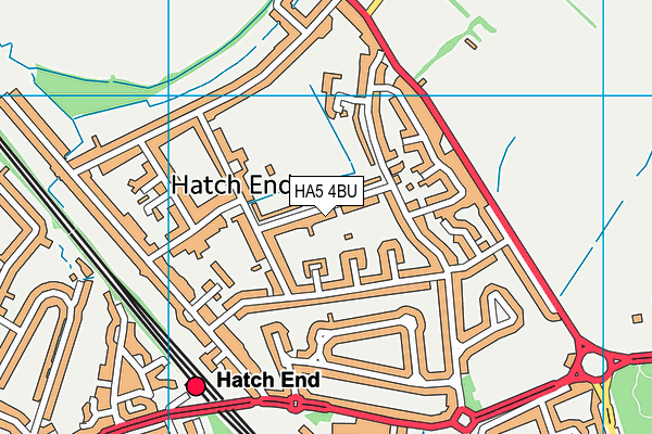 HA5 4BU map - OS VectorMap District (Ordnance Survey)