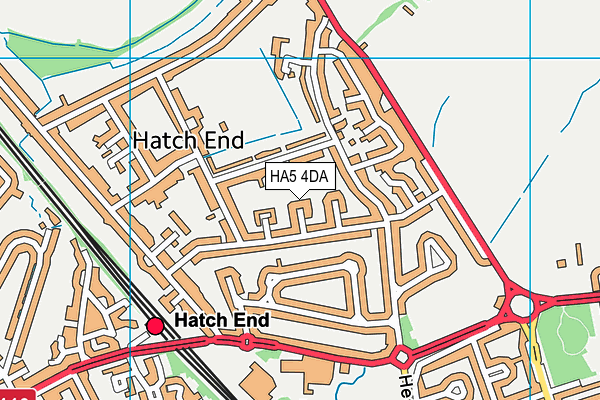 HA5 4DA map - OS VectorMap District (Ordnance Survey)