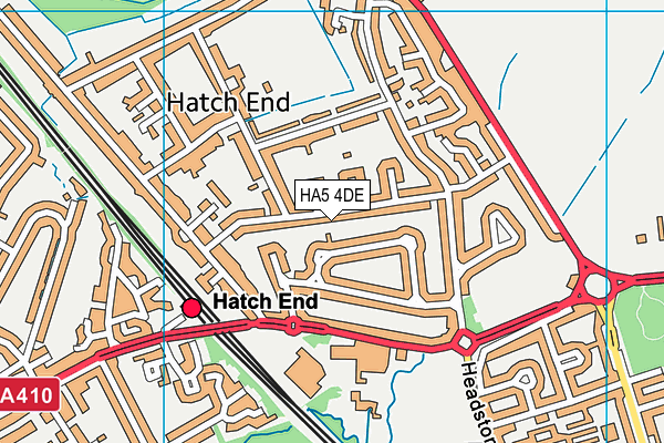 HA5 4DE map - OS VectorMap District (Ordnance Survey)