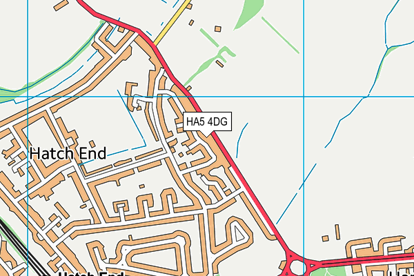 HA5 4DG map - OS VectorMap District (Ordnance Survey)