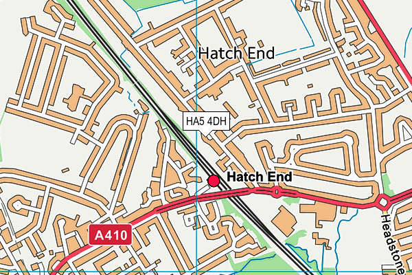 HA5 4DH map - OS VectorMap District (Ordnance Survey)