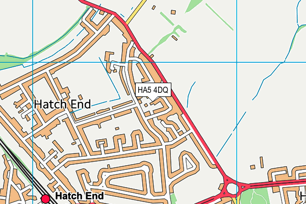 HA5 4DQ map - OS VectorMap District (Ordnance Survey)